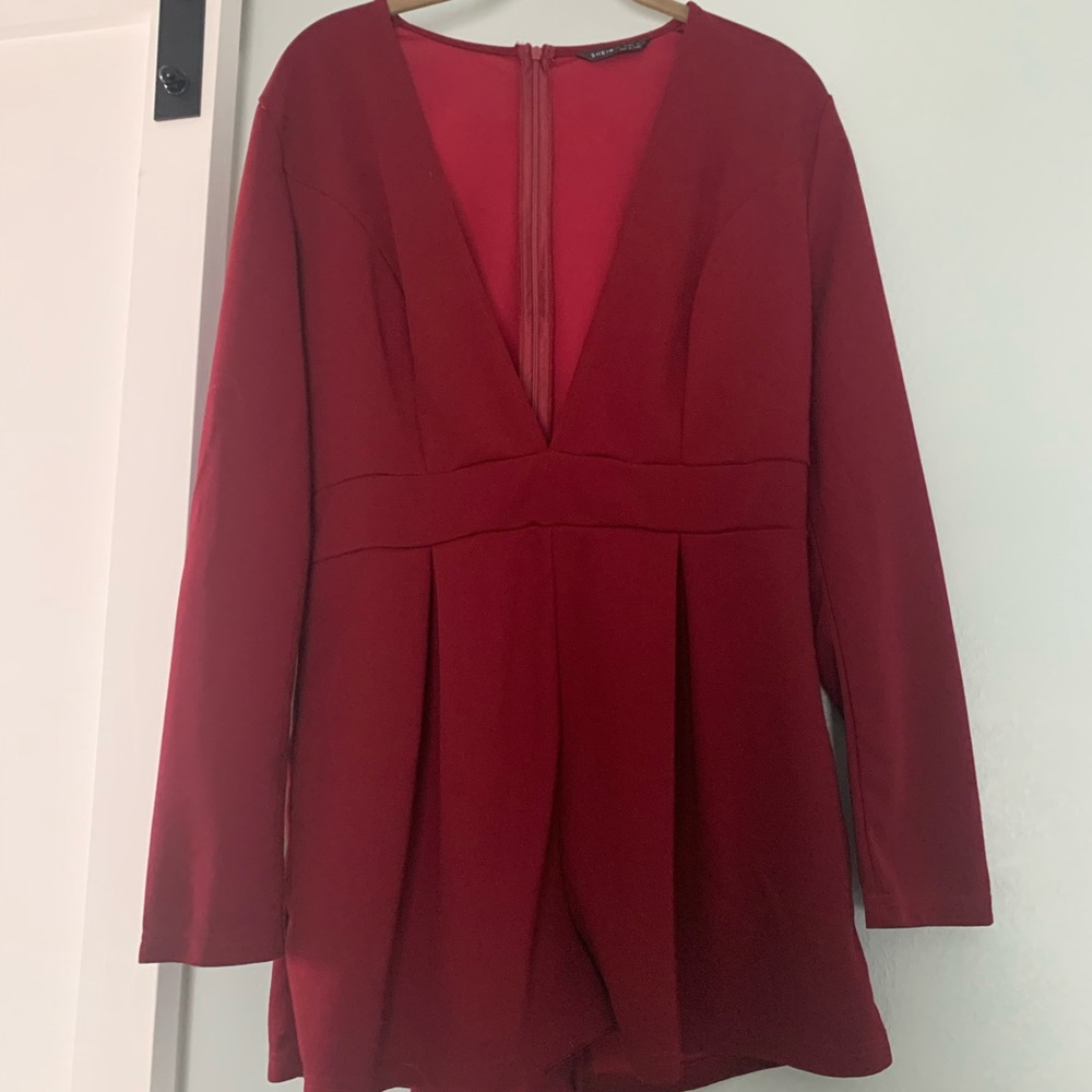 Burgundy Romper